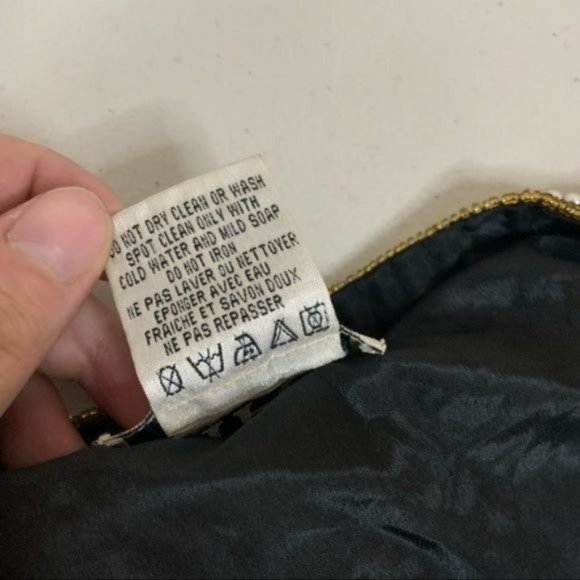 VINTAGE NIPON NIGHT BEADED FRINGE SILK JACKET 8 - Picture 7 of 16